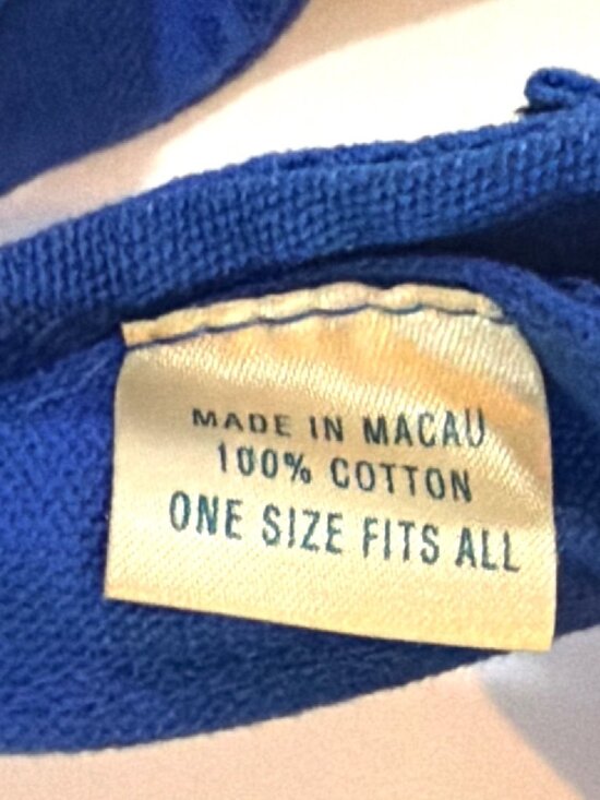 Vintage Chicago Cubs Blue Adjustable Visor By Twins Enterprise 100% Cotton - Picture 5 of 7